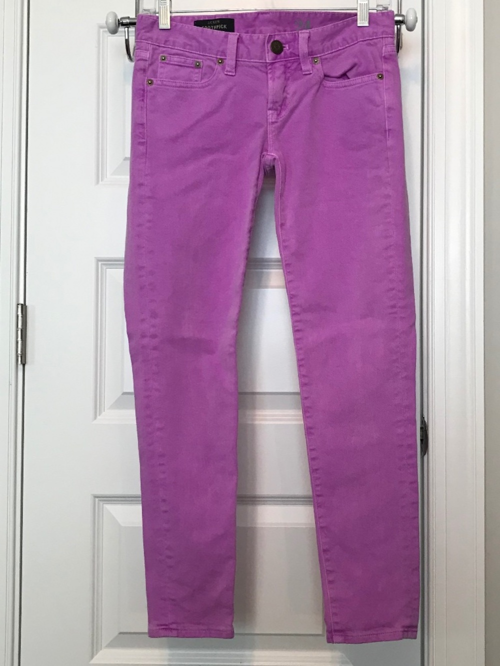 J Crew purple toothpick low rise 5 pocket ankle jeans (style # 62443) (24)